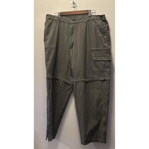Gander Mountain Pants Mens 42‎ x 30 Gray Guide Series Cargo Fishing Convertible
